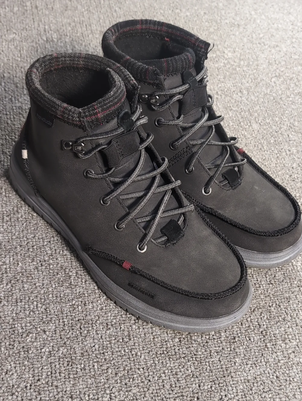 Hey Dude Bradley Water Repellent Chukka Boots Charcoal Black Size 8.0
